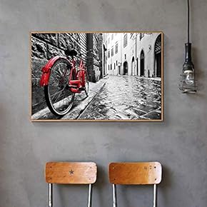 Floating Framed Canvas Wall Art for Living Room, Bedroom Black and White Building Canvas Prints for Home Decoration Ready to Hang - 16x24 inches