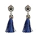 Women Vintage Earring Hollow Crystal Tassel Dangle Stud Earrings