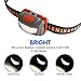 COSOOS Rechargeable Headlamp Flashlight with Carrying Case, Bright LED Headlamp with Red Light, Running Headlamp for Adults, Kids, Camping, Night Jogging, Reading, 1.3oz/38g with Lithium Battery