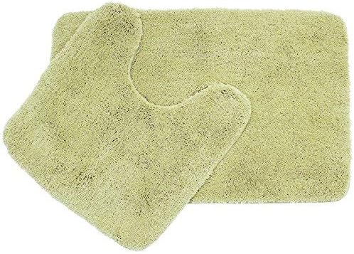Spread Spain Ultra Soft Microfiber Anti Skid Bathmat with Contour Set of 2pc -50 x 80 cm and 50 x 50 cm