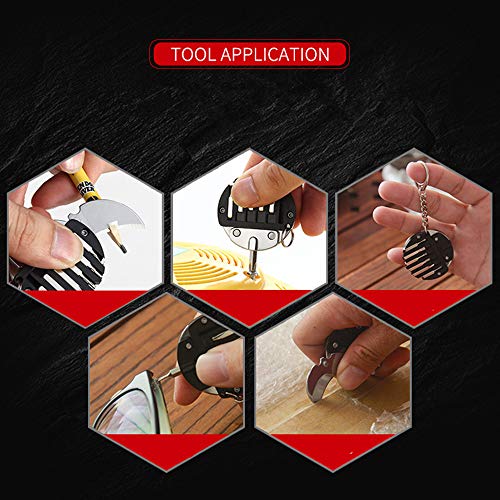 SDFSX Multifunction Coin knife,Coin shaped knife,Mini Pocket Key Gadget Portable,Multi Tool Small Screwdriver Set with Valentine's Day Gifts for Him