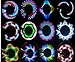 Cool Shiny Bike Bicycle Car Motorcycle RGB 16 LED RGB Color Flash Tire Valve Wheel Spoke Light