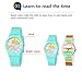 Zeiger New Cool Analog Easy Read Lovely Time Teacher Young Girls Teen Kids Wrist Watches, Rainbow Dial Silicon Band (Mint-green)