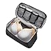 Packing Organizer Bra Underwear Storage Bag Travel Lingerie Pouch Toiletry Organizer (Black L)