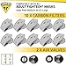 Pack of 10 Activated Carbon N99 Filters AND 2 Air Valves for FIGHTECH Dust Masks (SIZE REG)