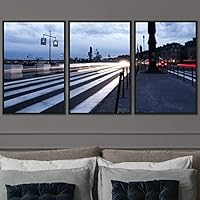3 Piece Framed Canvas Wall Art Colorful Industrial Lights Canvas Prints Home Artwork Decoration for Living Room,Bedroom - 16