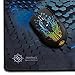 ENHANCE Large Gaming Mouse Pad (12.6 x 10.6) - Thick Mousepad with Stitched Edges, Non-Slip Rubber Base, High Precision Cloth Fabric Tracking Professional Esports Mouse Mat - 3D Blue Hex Design