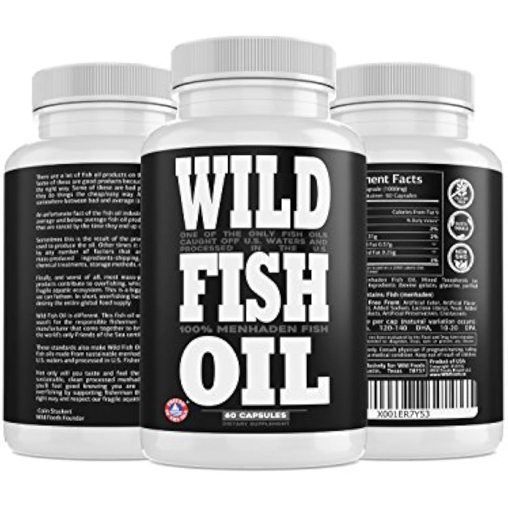 Wild Fish Oil TripleStrength Omega 3 With Triglyceride DPA DHA EPA