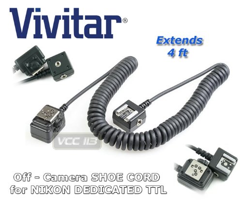 Vivitar FCNIK Flash Cord for Nikon Digital Cameras (Black)