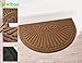 Mibao Half Round Entrance Door Mat, 24 x 36 inch Winter Durable Large Heavy Duty Front Outdoor Rug, Non-Slip Welcome Doormat for Entry, Patio