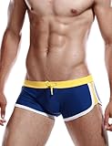 SEOBEAN Mens Low Rise Sexy Swimwear Trunk Boxer Brief Swimsuit 2129