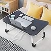 Laptop-Bed-TablePortable-Lap-DeskNotebook-Stand-Reading-HolderNotebook-Table-Dorm-Desk-with-Foldable-Legs-Cup-Slotfor-Eating-BreakfastReadingWatching-Movie-on-BedSofa-Black Laptop Bed Table,Portable Lap Desk,Notebook Stand Reading Holder,Notebook Table Dorm Desk with Foldable Legs & Cup Slot…