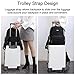Women Backpack Purse Waterproof Nylon Rucksack Lightweight Fashion Daypack with Trolley Strap Fits 13 Inch Laptop,Black