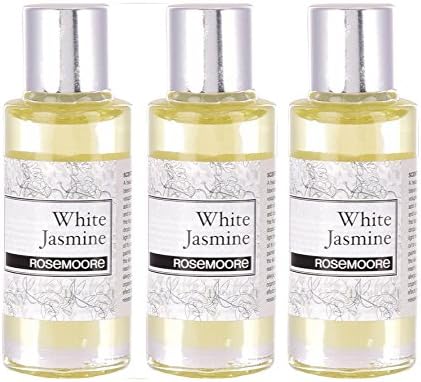 Rosemoore Scented Fragrance Oil for Burner, Electric Diffuser,Potpourri, Home Fragrance, Room Fragrance, Aromatherapy - White Jasmine 15ml (Pack of 3)