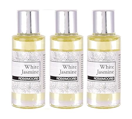 Rosemoore Pure Scented Oil White Jasmine 15ml Each - Can Be Used in Oil Burner and Electric Diffuser (Pack of 3)