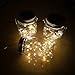 Solar Mason Jar Lid Lights,6 Pack 30 Led Fairy Firefly String Jar Lids Lights,6 Hangers Included(No Jars),Outdoor Solar Lantern for Patio Yard Garden Wedding Party Table Decor