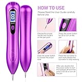 Mole Remover Pen, COOFO Professional Removal Pen Skin Tag Remover with LCD Display & 8 Strength Levels for Body Facial Freckle Nevus Warts Age Spot Tattoo Remover Machine