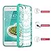 SMARTLEGEND iPhone 8 Plus Case, iPhone 7 Plus Case, [Totem Series] Shock Absorption Full Body Rugged Bumper Clear with Mandala Floral Design Hybrid Protective Case for iPhone 8 Plus/7 Plus- Mint