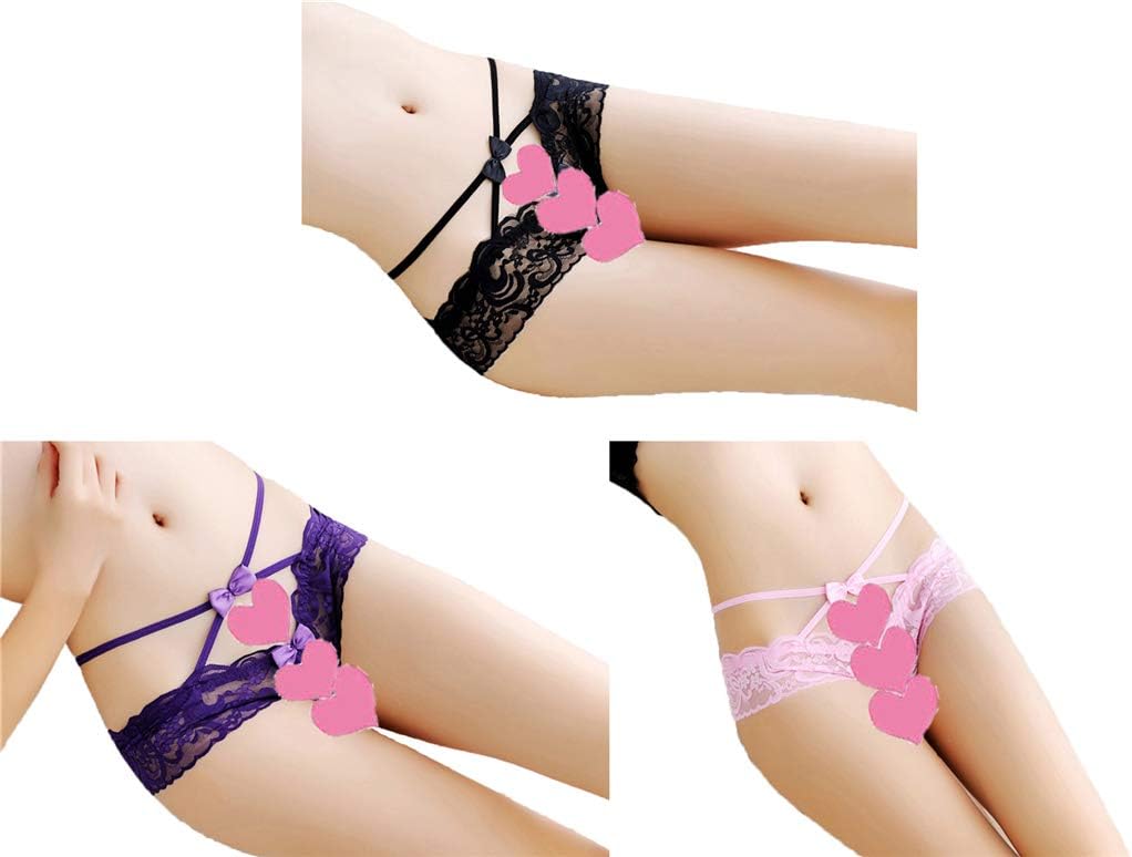 Hengwoyisheng Women Lace Elastic Lingeries - Crosses Back with Bow
