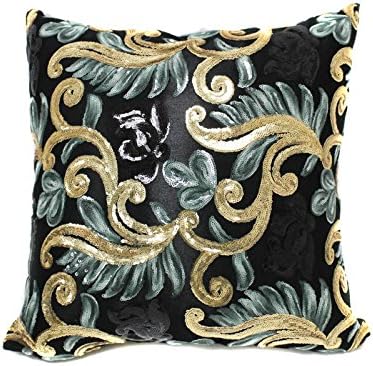 Amazon Com Buy 1 Get 1 Free 16x16 Modern Greek Leaf Sequin