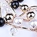 XY Fancy Fashion Multiple Layers Round Ball Chandelier Torsade Colorful Bib Necklace Black