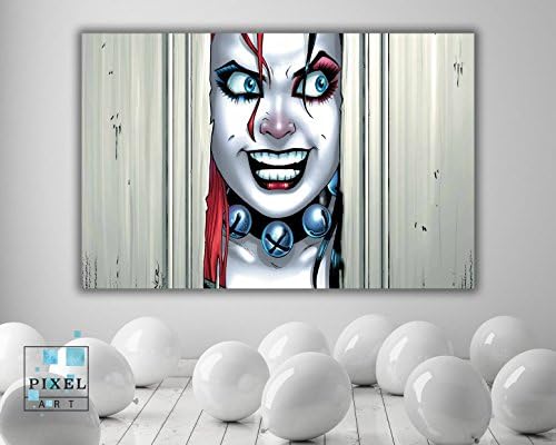 Harley Quinn Comic Book Movie Canvas Print Wall Hanging Framed Art