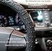 JYPC Silicone Anti-slip Car Steering Wheel Cover Novel Geometrical Pattern Universal 15 inch (Grey)
