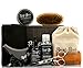 Beard Grooming Kit for Men with Brush and Comb, Unscented Beard Oil, Shampoo, Mustache or Beard Balm, Stainless Steel Trimming Barber Scissors, Apron and More, Mens Set for Styling, Shaping, Growth