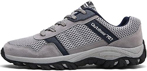 Jeater Women's/Men's Outdoor Breathable Mesh Walking Shoes Quick Drying Water Shoes JT9077-Grey-44