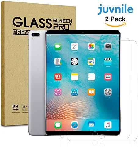 Juvnile iPad Pro (10.5") 9H Ballistic Tempered Glass Screen Protecor for Apple iPad Pro 10.5-inch l with Retina Display / Apple Pencil Compatible [2 Pack]