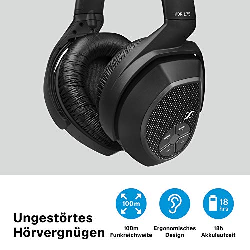 Sennheiser-RS-175-Over-Ear-Funkkopfhoerer-HiFi-Surround-Sound-schwarz