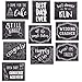 Wedding Photo Booth Sign Props - Set of 5 - Double Sided Hard Plastic Prop Signs (Chalkboard Style)