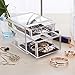 TWING Acrylic 2 jewelry box organizer display storage case, Crystal and Unbroken jewelry calener Drawer