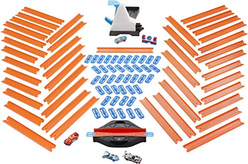 Hot Wheels Track Builder Car and Mega Track Pack, Hot Wheels id Race Portal, Hot Wheels Track Builder Rapid Launcher