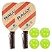 Rally Meister Wood Pickleball Paddle Bundle ( Set included 2 Paddles & 4 Balls )