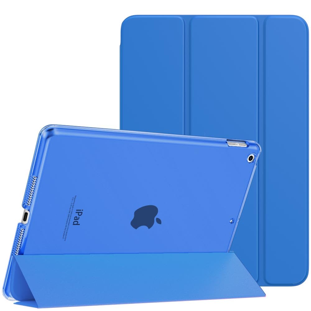MoKo Case for iPad 10.2 iPad 9th Generation 2021/ iPad 8th Generation 2020/ iPad 7th Generation 2019, Slim Stand Hard Back Shell Smart Cover Case for iPad 10.2 inch, Auto Wake/Sleep, Sapphire Blue