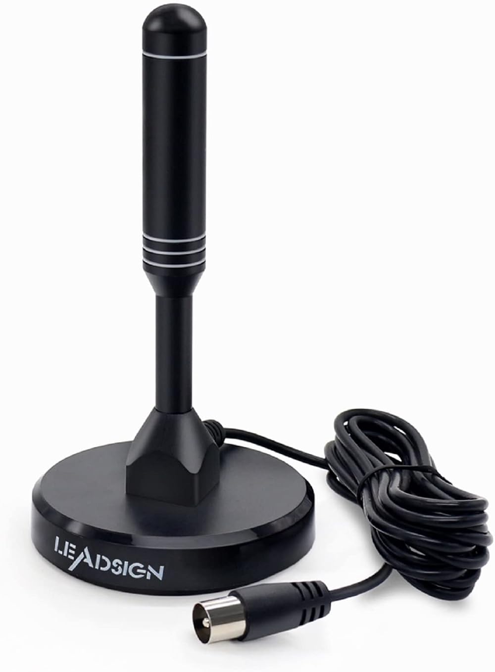 LEADSIGN 2025 Indoor TV Aerial High Gain 300+ Miles Magnetic Base 6.6ft Cable