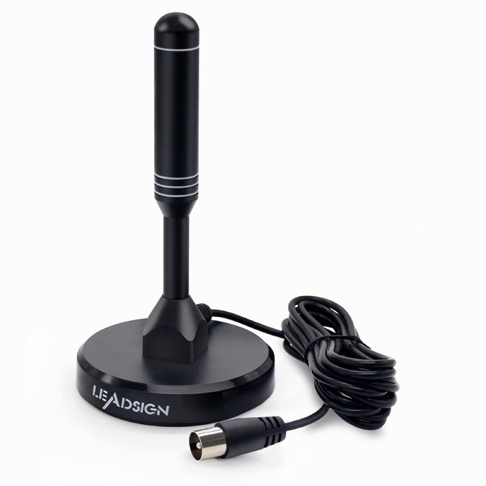 2025 Upgraded Indoor TV Aerial - High Gain Freeview HD 300+ Miles Long Range with Magnetic Base & 6.6ft Coax Cable for 4K 1080P Smart TVs