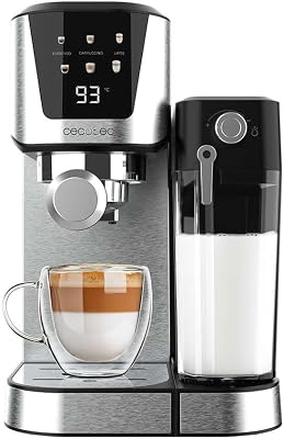 Macchina da Caffè Semiautomatica Power Espresso 20 Cream. 1350W, Semiautomatica, 20 Bar, Thermoblock, Serbatoio Latte 700ml, Serbatoio Acqua 1L, Sistema Force Aroma