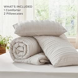 Bedsure Boho Comforter Set Full - Grey Tufted