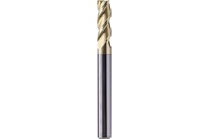 BESTPARTS High Performance 1/4" Solid Carbide Square End Mill for Aluminum - ZrN Coated, 37 Degree Helix, 3 Flute, 1/4" Cutting Diameter, 1/4 inch Shank Diameter, 3/4" Length of Cut, 2-1/2" Overall Length
