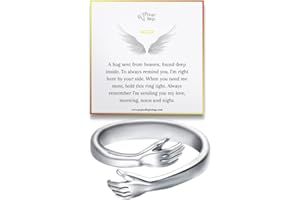 Project Hope Rings – The Hug From Heaven Ring – Handcrafted 925 Sterling Silver Hand Hug – Tarnish-Free & Hypoallergenic – Adjustable Wrap Around Ring – Thoughtful Memorial Gift Idea for Men & Women (Sterling Silver, Adjustable)