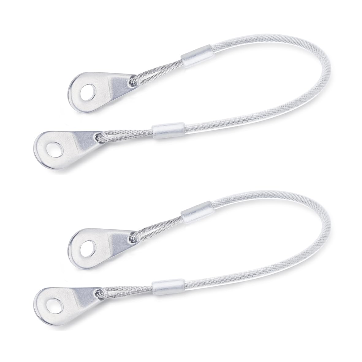 Ganter Normelemente GN 111.2-150-C-TR Stainless Steel Retaining Rope, Pack of 2, Silver, Length: 150 mm