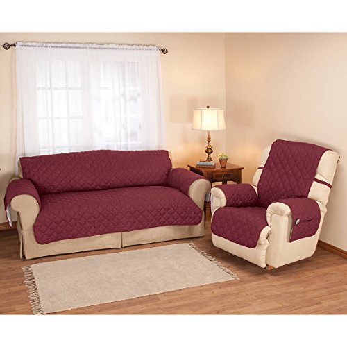 OakRidge Deluxe Microfiber Recliner Chair Cover, Burgundy Pricepulse