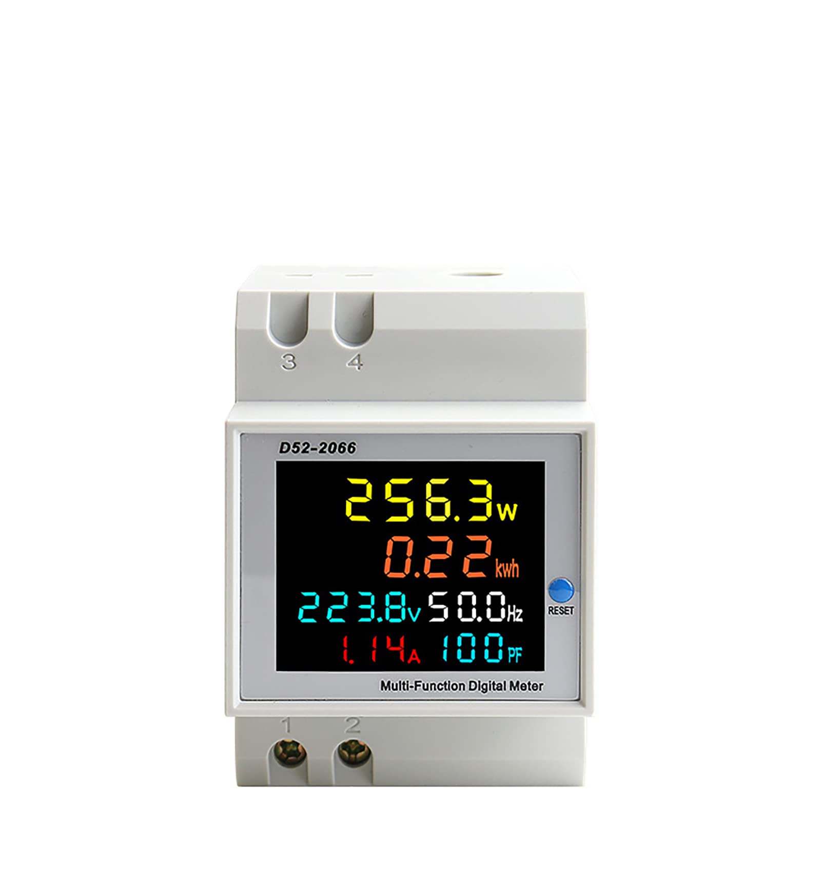 WANGCL Digital Ammeter Smart Meter Energy Monitor AC 40-300V Smart Meter Din Rail Meter Multifunctional Voltmeter Ammeter