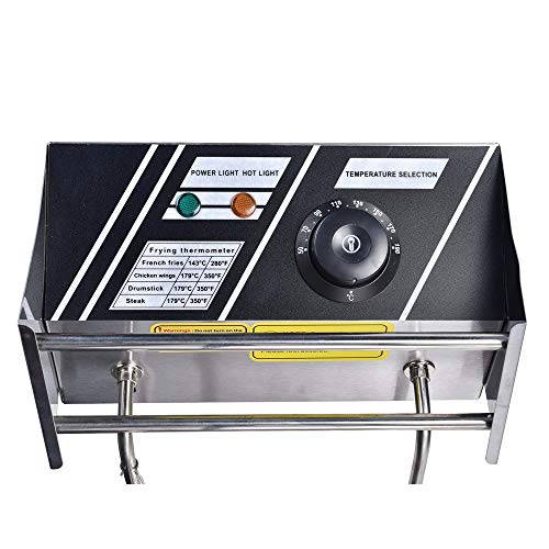 2500W 12L Commercial Electric Countertop Stainless Steel Deep