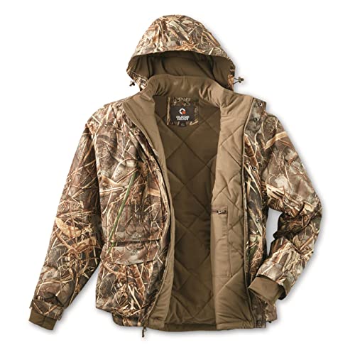 Guide Gear Men’s Waterfowl Hunting Camo Jacket Waterproof and Insulated