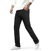 Mens Jeans Regular Fit Stretch Black Denim Jeans Men Relaxed fit Pants 38×30