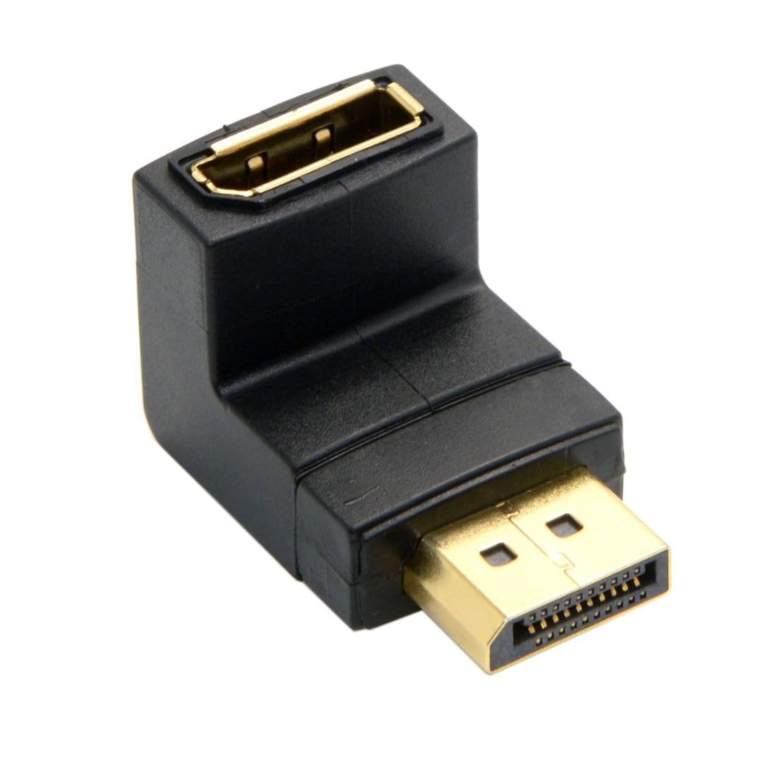CY Down Angled 90 Degree DisplayPort Male to Female Extension Adapter