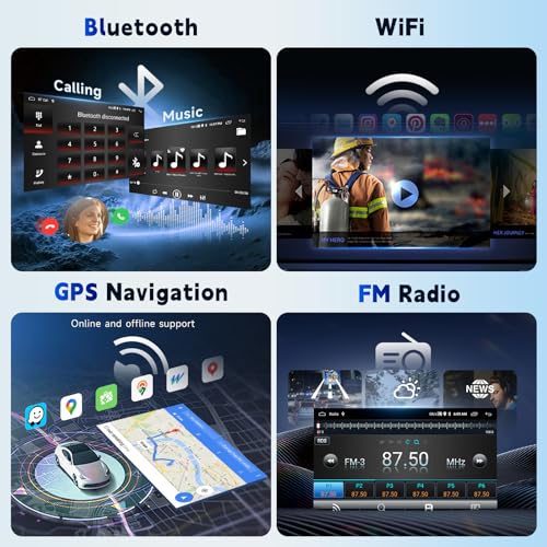 VECHTEL 2G + 64G Android 15 Car Radio for Alfa Romeo 159 2004-2011, 7 Inch HD Screen Tactile Stereo Car Stereo Car with Carplay Android Car Wireless GPS Wi-Fi Bluetooth 2USB Radio FM RDS Rearview Camera